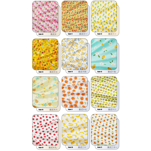 160x50cm Puuvilla Chino Hedelmä Ananas Mansikka Persikka Mekkokangas, Lakana Pöytäliina Käsintehty Kuorikangas Fruit plate Green 160x50cm
