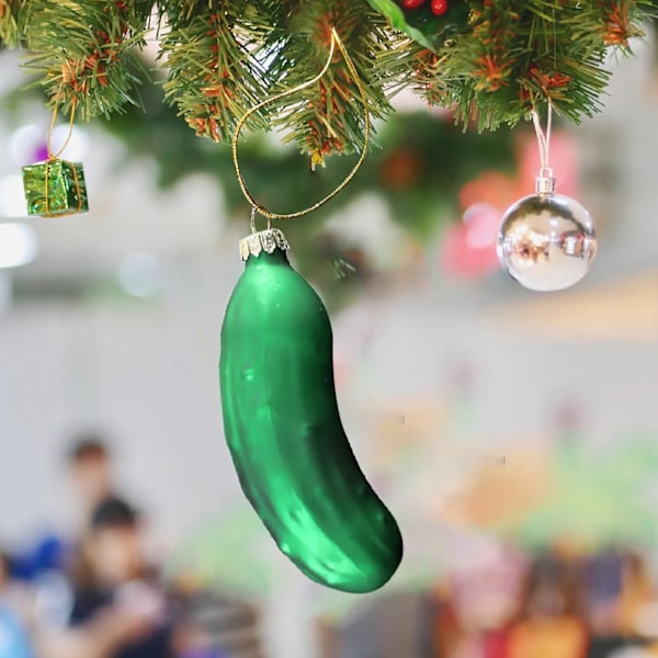 Inlagd Gurka Julgransdekorationer Hänge 2023 Jul Tradition Dekor Hängande Ornament För Sovrum, Vardagsrum, Utomhus Green