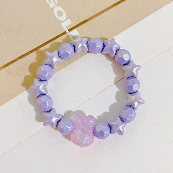 Xiaohongshu Samme Stil Studenter Armbånd Lysende Kaninarmbånd Søte Tegneserie Tilbehør Color luminous rabbit/boxed