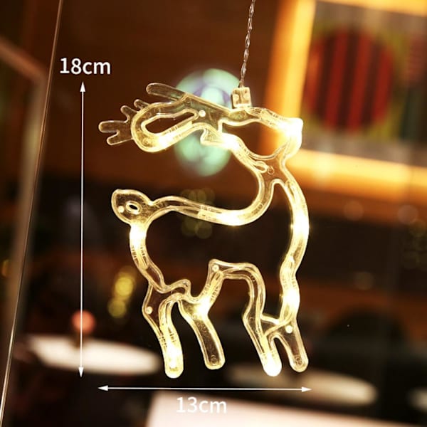 LED Julelys Dekoration Snemand Klokke Stjerne Ferie Hjem Vindue Stjernelys Sugekop Lampe Default Title