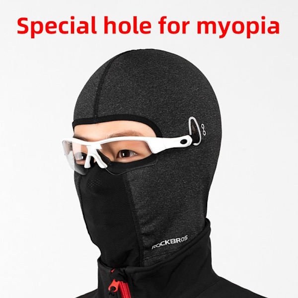 Balaclava miesten hattu talvi naisten moottoripyörämaski lämmin pyöräilykypärän vuori pipot tuulenpitävä hengittävä pestävä varuste Long Gray