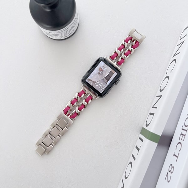 Kellon ranneke Apple Watch iWatch 42/44/45/49mm Tähtisumu+Ruusunpunainen