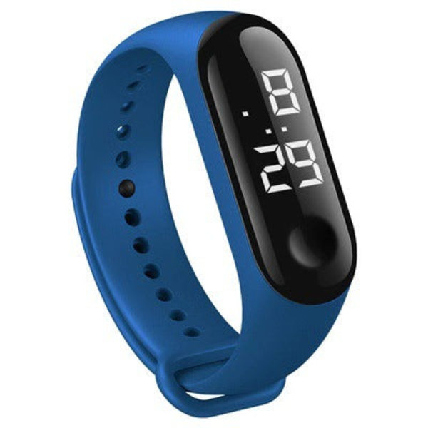 Vandtæt LED Hvidt Lys Mode Studerende Par Fritid Sport Touch Armbånd Elektronisk Ur White light gray