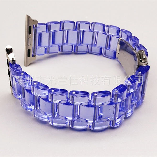 Urrem til Apple Watch iWatch 38/40/41/42mm-S10 transparent lilla