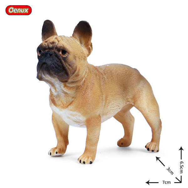 Oenux Dejlige Fransk Bulldog Dyr Sød Hvalp Sovende Dovne Hund Actionfigurer Model Figur PVC Boligindretning Uddannelseslegetøj without box13