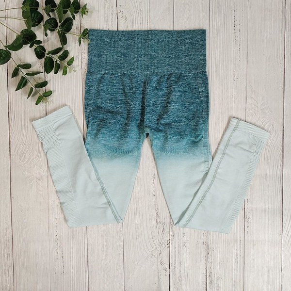 Yoga Sæt BH og Leggings Fitness Sportstøj Outfit Til Kvinder Green pants S
