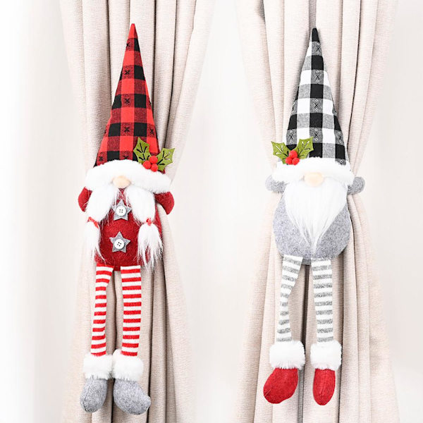 Jultomte Älg Julgardin Dekor God Jul Dekor för Hemmet Julgransprydnader Gåva Navidad 2023 Gott Nytt År 2023 3