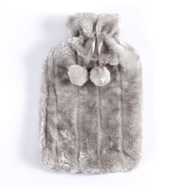 2L Pehmoinen Lämpöpullo Lämmin Vatsa Aarre Sarjakuva Lämmitin Täytetty Mini Räjähdyssuojattu Kannettava Talvi Uudelleenkäytettävä Käsienlämmitin Light Grey