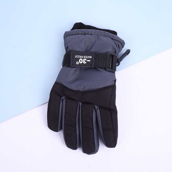 Nye Vindtætte Varme Ski Ridehandsker Vinter Udendørs Ride Børn Sneskøjteløb Snowboarding Børn Vandtætte Åndbare Vanter Dark blue