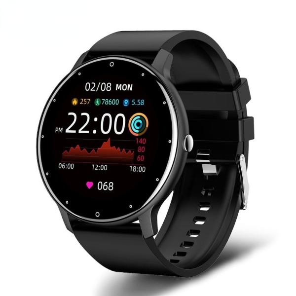 Smart watch Dam Full touch Screen Sport Fitness watch IP67 vattentät Bluetooth För Android iOS Smart watch Hon Mesh belt black