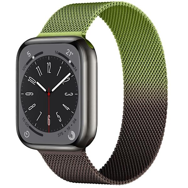 Klockarmband för Apple Watch iWatch 42/44/45/49mm Gräsgrön + kaffegradient grön kaffe Gräsgrön kaffe
