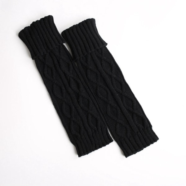 Talviset neulotut villaiset lämpimät leggingsit Vintage Lingge yksivärinen lämpöä pitävät pitkät sukat Karvaiset säärystimet naisille khaki one size