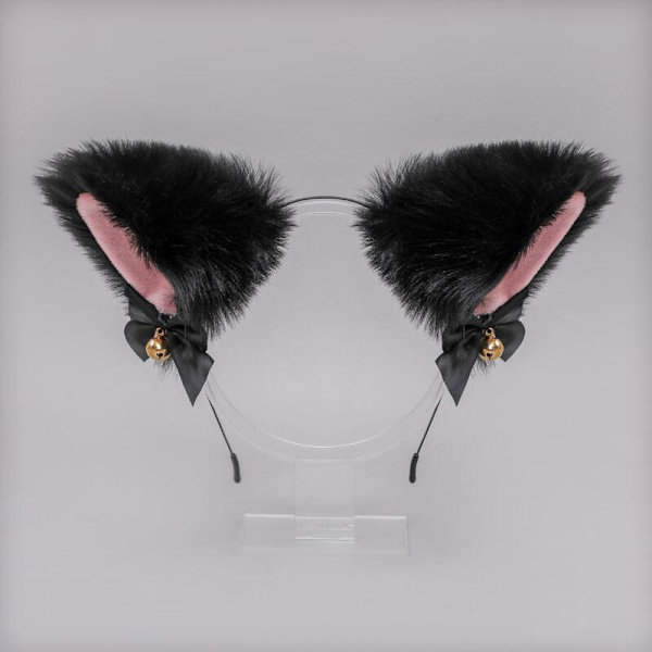 Sødt Smukt Kvinder Piger Katteøre Hårbøjle Halskæde Anime Fest Cosplay Kostume Klokke Plys Hovedbeklædning Hårbøjle Hårtilbehør collar style1