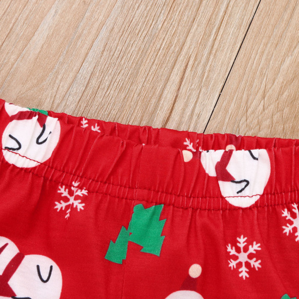 Julepysjamas Matchende Familiepysjamaser Foreldre-Barn Drakter Hjemmepysjamas Todelt Sett Picture color 妈妈款M