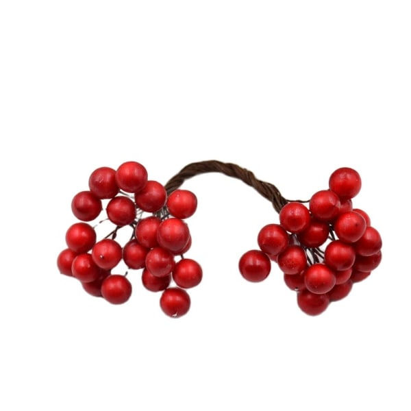 40 st Mini Konstgjord Blomma Frukt Skum Bär Juldekoration Bukett För Bröllop Heminredning DIY Scrapbooking Bacca Krans B5