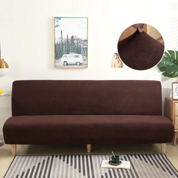 15 Färger Polar Fleece Sofföverdrag för Bäddsoffa Utan Armstöd Vikbar Bänk Överdrag Sofföverdrag X/Z/D Storlek För Hem Hotell Blue X  120-155cm