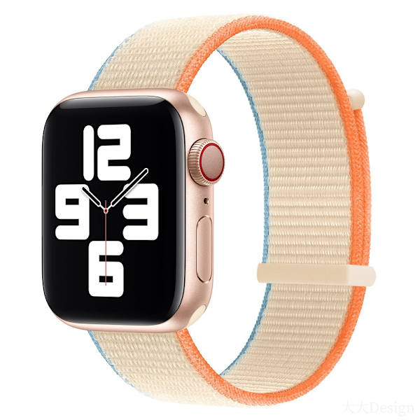 Kellon ranneke Apple Watch iWatch 42/44/45/49mm maitomainen valkoinen