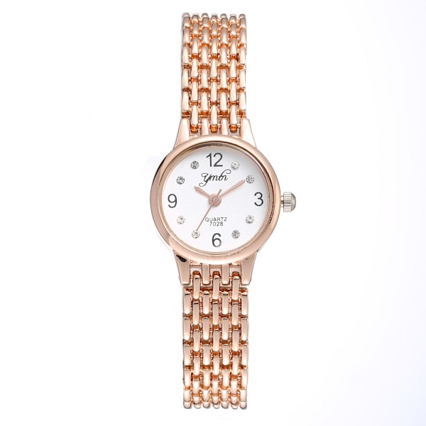 Simpelt Legeringssæt Ur Mode Dameur Kvinde Quartz Armbåndsur Silver