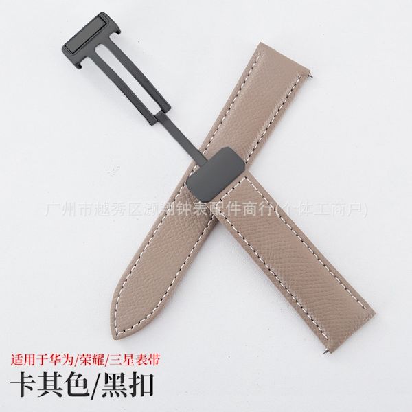 Kellon ranneke Apple Watch iWatch -kelloon Soveltuu: 1.-8. sukupolvi SE 42-44-45-49mm Khaki/musta solki