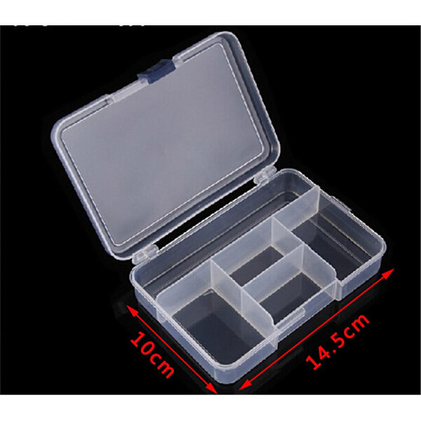 Plast Smyckeskrin Plast Verktygslåda Justerbar Hantverksorganisatör Förvaring Pärlor Armband Smyckeskrin Förpackning 2pcs 10x7x1.7cm