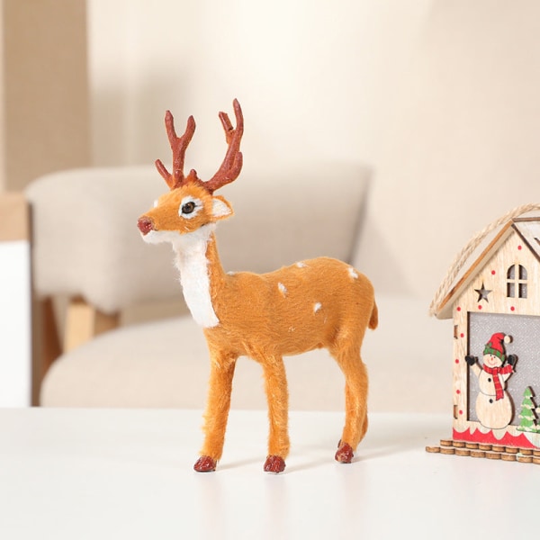 Leivonta Joulukuusen Koriste Mini Söpö Sika Peura Ostosikkuna Simulaatio Rounded deer height 30cm