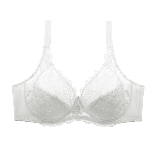 Plus Size Damunderkläder BH Transparent Sexig Spets 36 38 40 42 44 46 E F Cup Dam BH Beige 80F