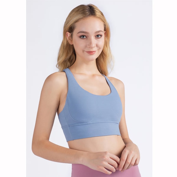 Yoga Toppar BH Enfärgad Och Sexig Sportkläder Utomhus Träningskläder Black L
