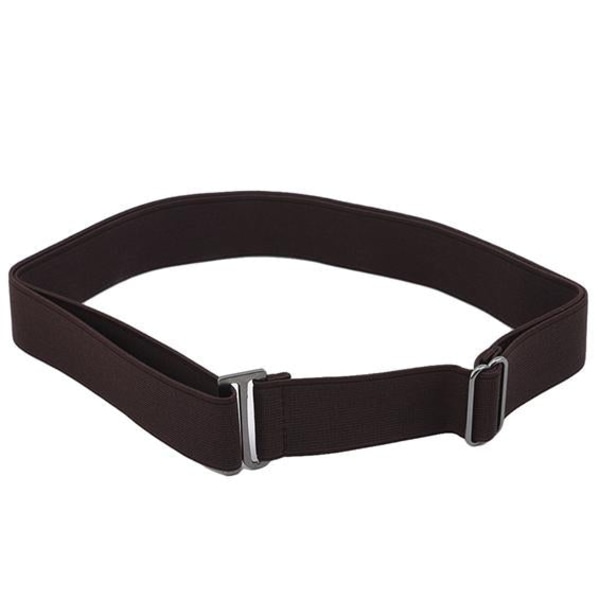 Osynligt skärp för kvinnor, elastiskt stretch midjebälte med platt spänne Dark blue One Size