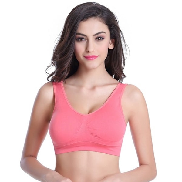 Joogaliivit Naisten Topit Iskunkestävät Liivit Fitness Saumaton Nylon Langaton Kaksinkertainen Kerros Lake Blue XXXL