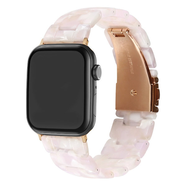 Klockarmband för Apple Watch iWatch för S10-42mm 38/40/41mm rosa blomma