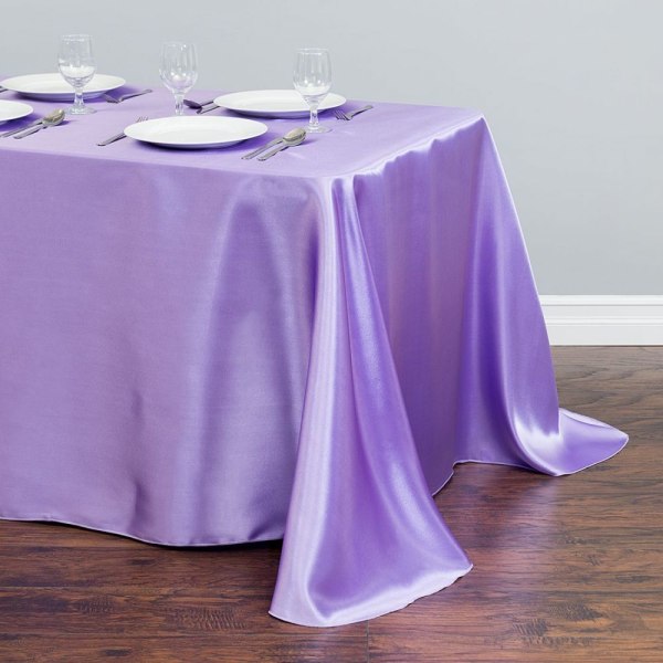 Rektangulær Satin Dug Bord Overlays Bryllup Jul Baby Shower Fødselsdag Jul Banket Dekor Hjem Spisebord Turquoise 145x200cm(57x79inch)