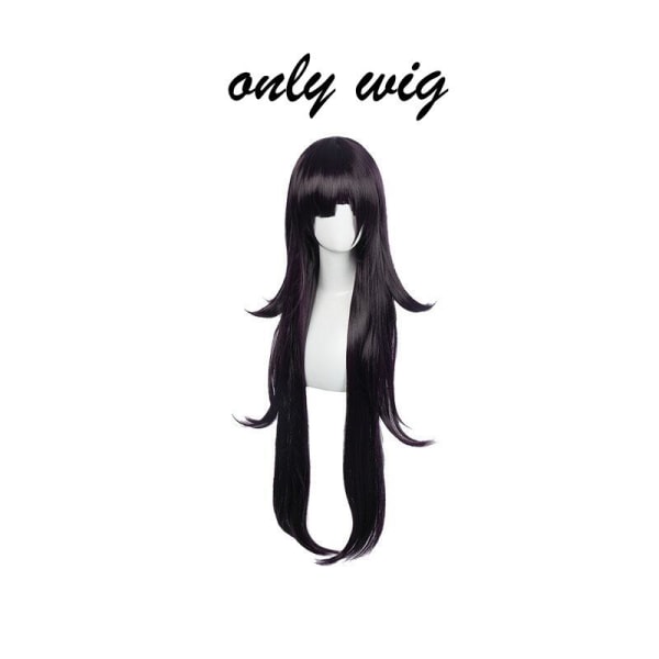 Danganronpa 2 Mikan Tsumiki Cosplay Kostume Maid Outfit Halloween Dangan Ronpa Skjorte Nederdel Forklæde Forbinding Paryk Dragt Kostumer costume and wig One Size