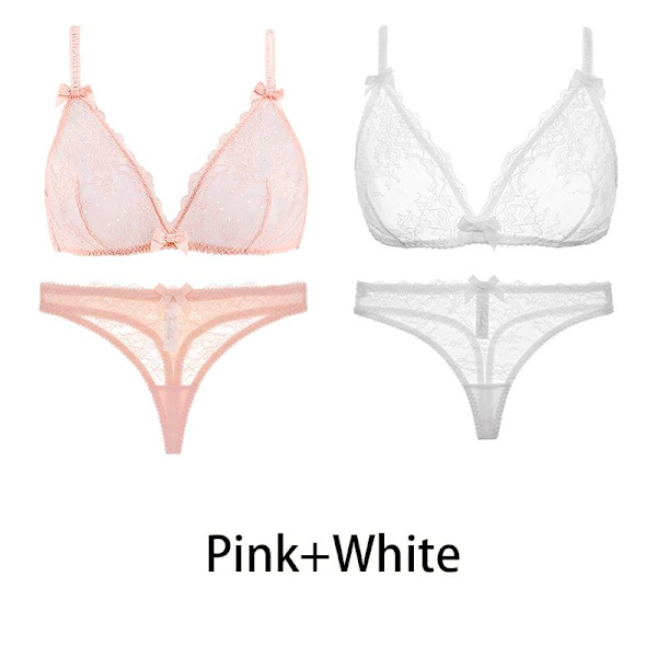 Varsbaby Sexig Transparent Underklädes BH Set 2 Delar White XL