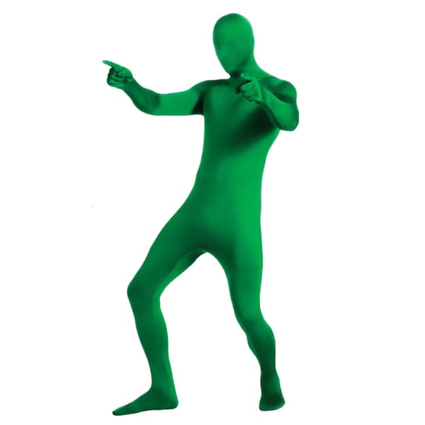 Vuxennyhet Dans Helkropps Zentai Cosplay Kostymer Spandex Svart Kostym Tight One Piece Catsuit Halloween Män Kvinnor Bodysuit Green L(155-175CM HEIGHT)