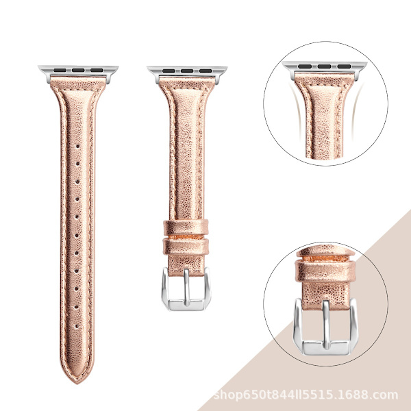 Klockarmband för Apple Watch iWatch 38/40/41/42mm B6 smal midja - roséguld