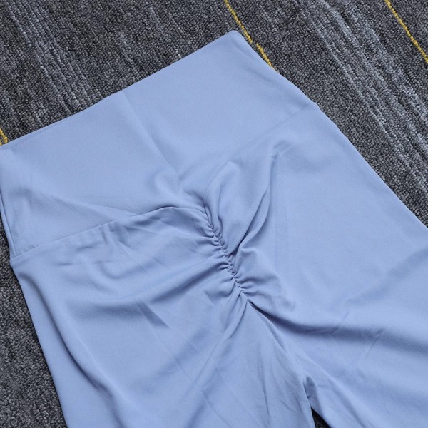 Yogabyxor Tights Byxor Hög midja Hög resår för kvinnor Light blue L