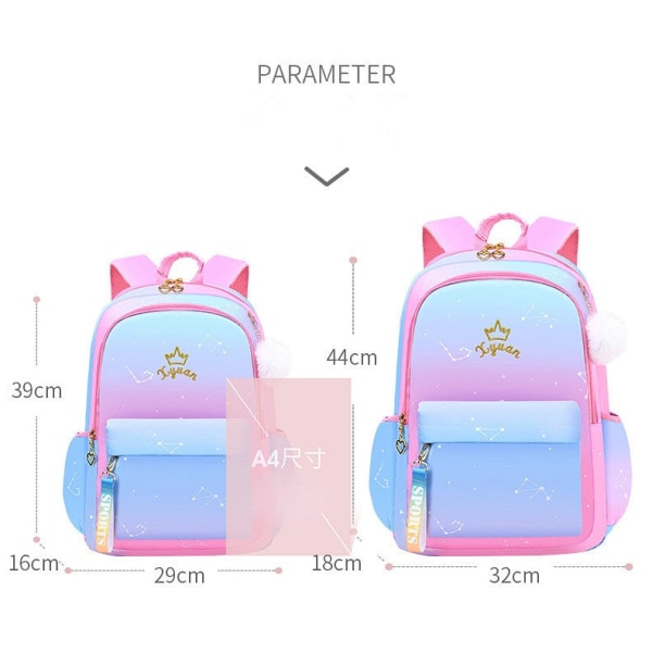 Skole tasker til børn, piger, skoletaske, primær ortopædisk skoletaske, prinsesse rygsæk, skoletaske, sac Mochila Infantil L red