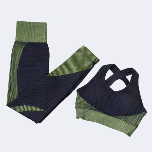 Yoga Sæt Langærmet Trøje+Sports BH+Sømløse Leggings Træning Løbetøj Fitness Tøj 2pcs Pink Suits M