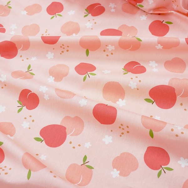160x50cm Bomull Chino Frukt Ananas Jordgubb Persika Klänning Tyg, lakan Bordsduk Handgjort skaltyg Floral peach pink 160x50cm
