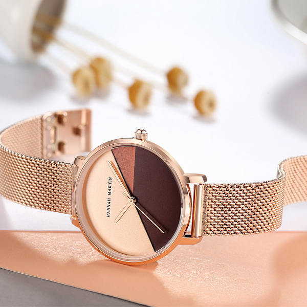 Quartz Urværk Vandtæt Kunstnerisk Mode Kreativ Dameur rose gold face