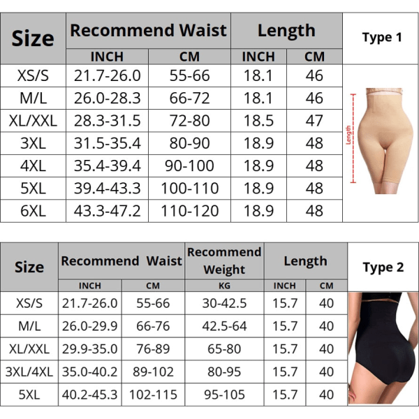 Shapewear för kvinnor Tummy Control Shorts High Waist Trosa Mid Thigh Body Shaper Body Shaping Lady Black 5XL