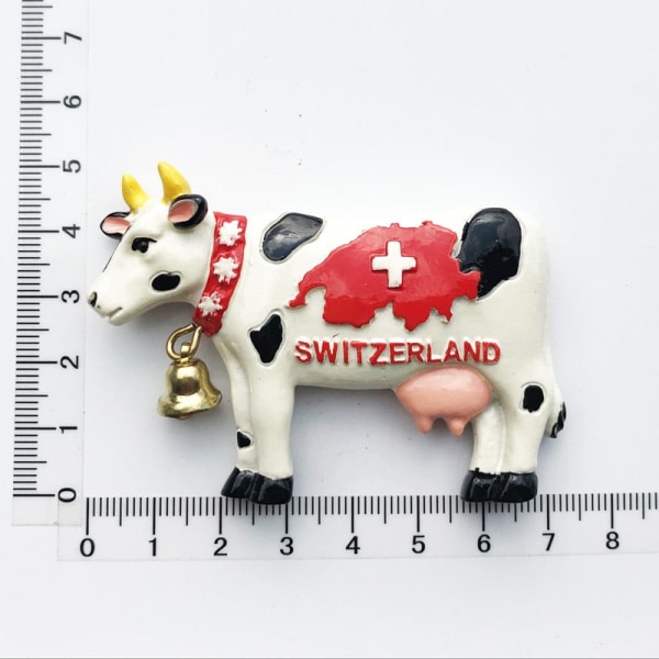 Schweiz Kylskåpsmagneter Souvenir Schweiziska Lucerne Jungfrau Chapel Bridge Gökur Turism Magnetiska Kylsklistermärken Swiss cows new