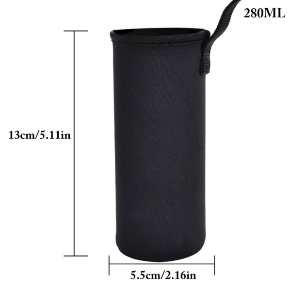 Cover Neoprenisolator case Fodral Fodral för 550ML Portabel Set Campingtillbehör Black 420ml