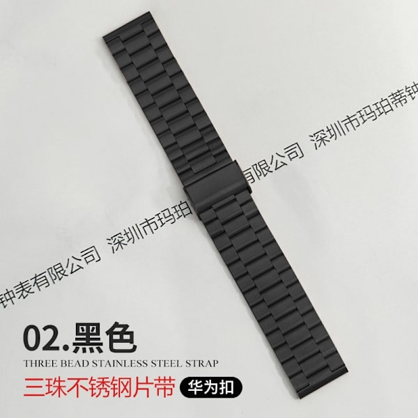 Urrem til Apple Watch iWatch til 1-9 generationer: 42/44/45/49/S10 46mm sort Huawei spænderem