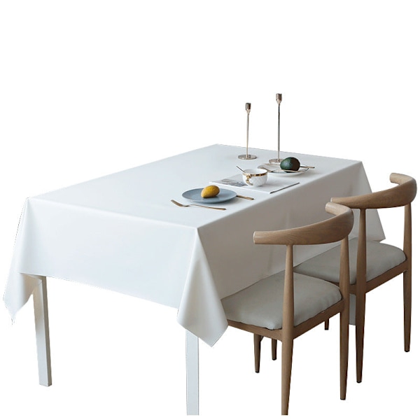 Rektangulær dug imiteret læder PU materiale vandtæt og olieafvisende og varmebestandig ensfarvet dug Classic gray 140*160