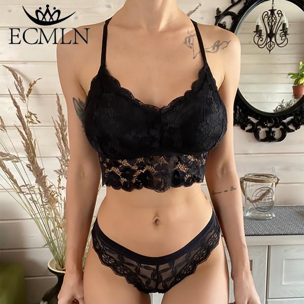 Kvinnor Underkläder Set Spets Trosor Sömlös Rygglös Sexig Väst Bralette Push Up BH Underkläder Beige S/34