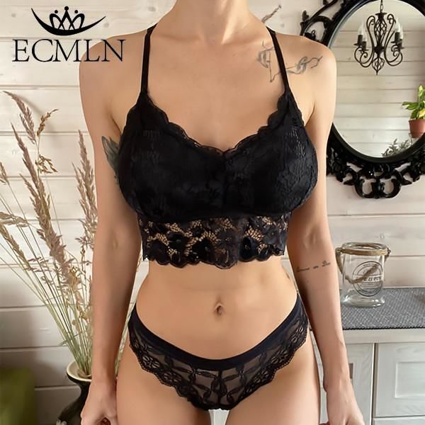 Naisten alusvaatesetit pitsipikkuhousut saumattomat selättömät seksikkäät liivit Bralette Push Up -rintaliivit alusvaatteet White S/34