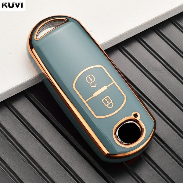 TPU Bil Fjärrkontroll Nyckel Fodral Skydd För Mazda 2 3 6 Atenza Axela Demio CX-5 CX5 CX-3 CX7 CX-9 2015 2016 2017 2018 2019 Tillbehör 3 button White