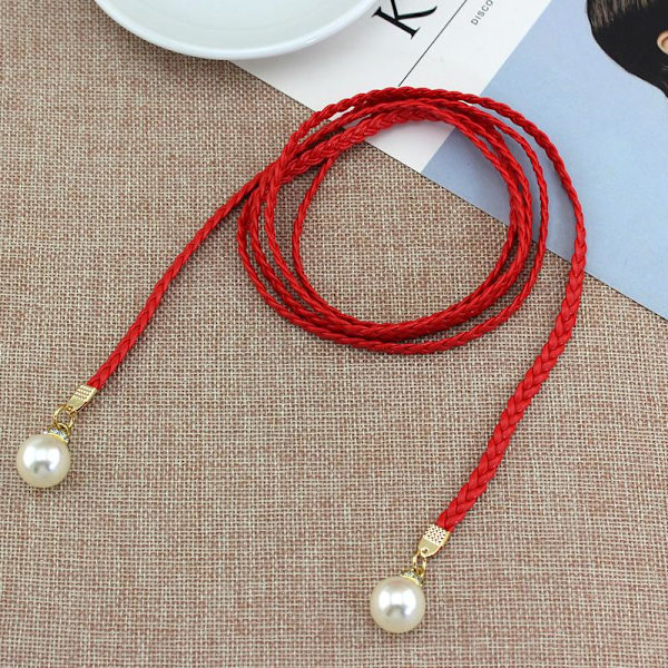 Damboutique Klänning Midjebälte Pärlor Dekorativ Lång Midjekedja Accessoarer Like the picture 12
