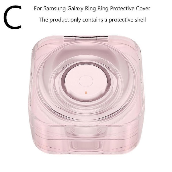 Beskyttende ladeetui for Samsung Galaxy Ring Smart Ring-ladeetui Pink